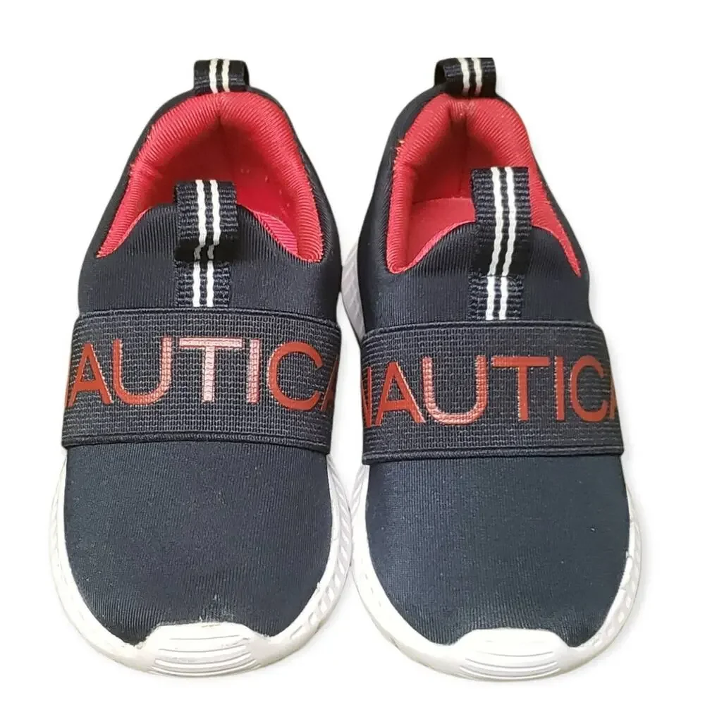 Nautica Slip On No Tie • Red White & Blue Toddler Shoes Size 5